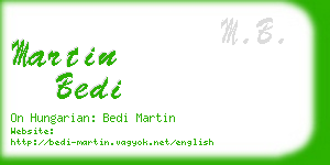 martin bedi business card